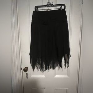 Black asymmetrical whimsigoth skirt